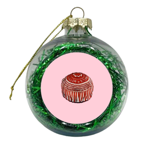 TEACAKE - PINK - xmas bauble by Wallace Elizabeth