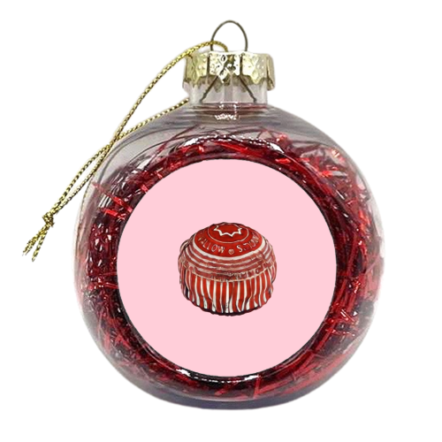 TEACAKE - PINK - xmas bauble by Wallace Elizabeth