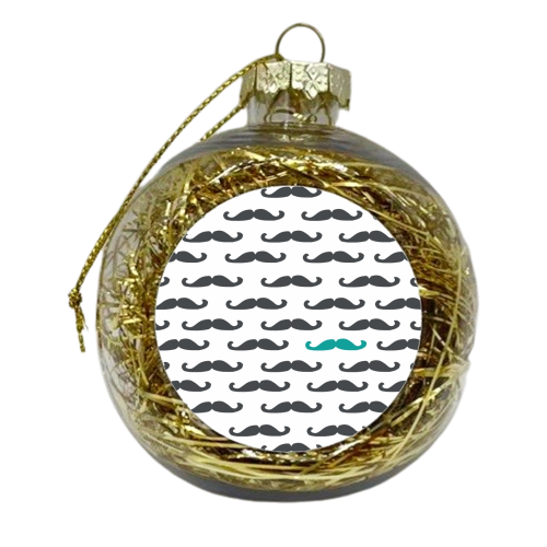 Teal 'Tache - xmas bauble by SoYeahStuff