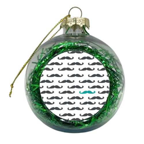 Teal 'Tache - xmas bauble by SoYeahStuff