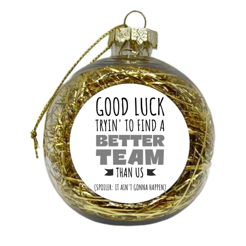 Team-Building, Boss or Coworker Gift - xmas bauble by timsal shol