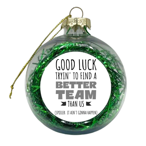 Team-Building, Boss or Coworker Gift - xmas bauble by timsal shol