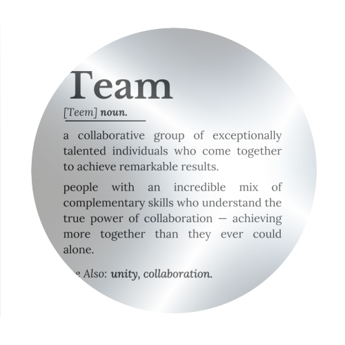 Team Definition – The Power of Collaboration and Unity - Circle Sticker by timsal shol