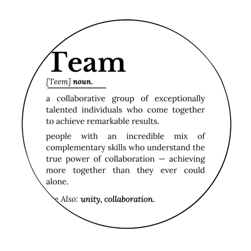 Team Definition – The Power of Collaboration and Unity - Circle Sticker by timsal shol