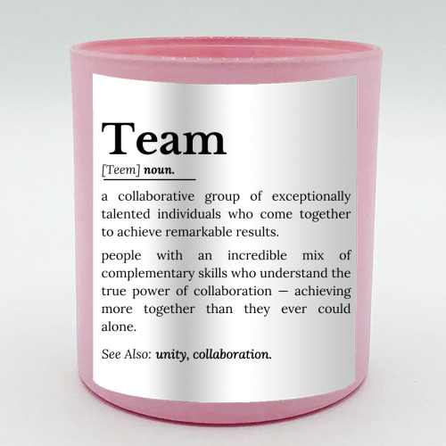 Team Definition – The Power of Collaboration and Unity - scented candle by timsal shol