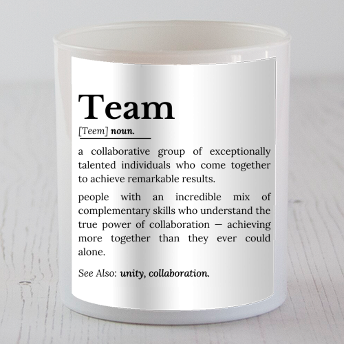 Team Definition – The Power of Collaboration and Unity - scented candle by timsal shol
