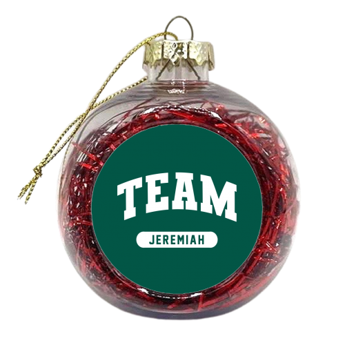 Team Jeremiah print - xmas bauble by The Girl Next Draw