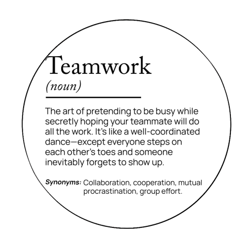 Teamwork Definition Office Decor Company Team - Circle Sticker by skattia ilie