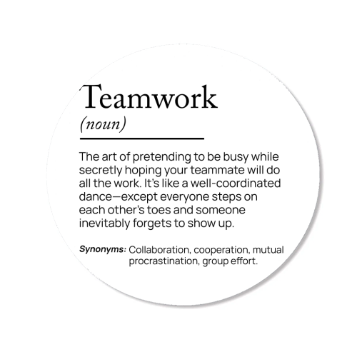 Teamwork Definition Office Decor Company Team - Magnet by skattia ilie