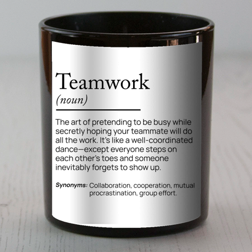 Teamwork Definition Office Decor Company Team - scented candle by skattia ilie