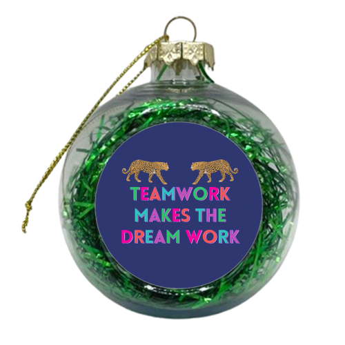 Partner in Crime - Teamwork makes the dream work - xmas bauble by Nida Designs
