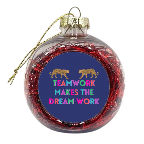 Partner in Crime - Teamwork makes the dream work - xmas bauble by Nida Designs