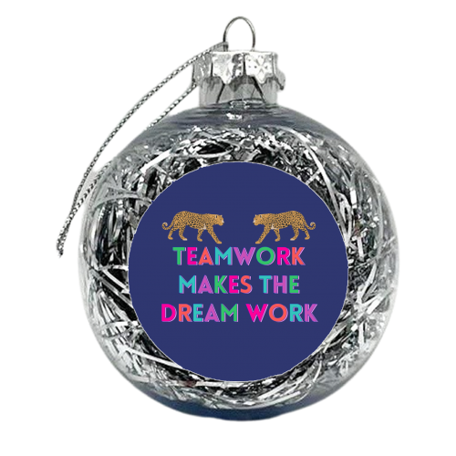 Partner in Crime - Teamwork makes the dream work - xmas bauble by Nida Designs
