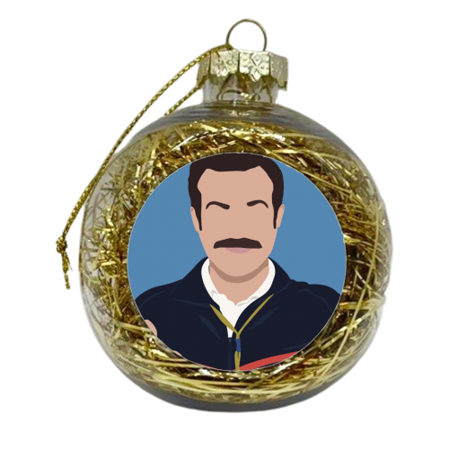 Ted Lasso - xmas bauble by Cheryl Boland