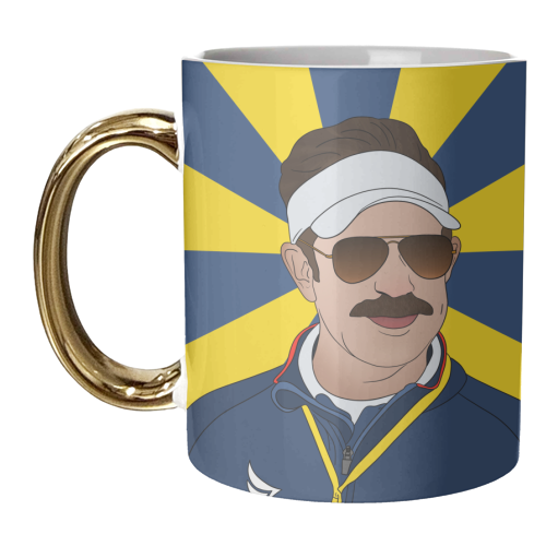 Ted Lasso Fan Art Design - unique mug by Lisa Wardle