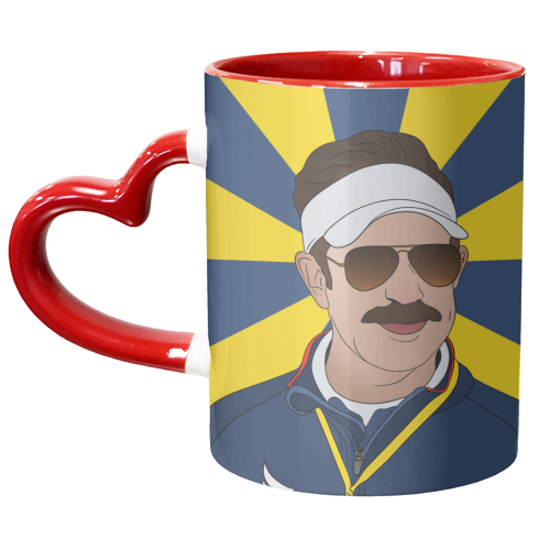 Ted Lasso Fan Art Design - unique mug by Lisa Wardle