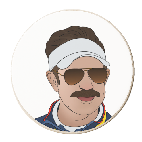 Ted lasso Football Coach - personalised beer coaster by Lisa Wardle