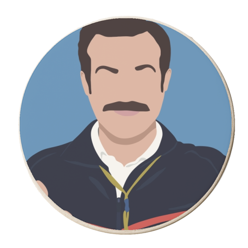 Ted Lasso - personalised beer coaster by Cheryl Boland