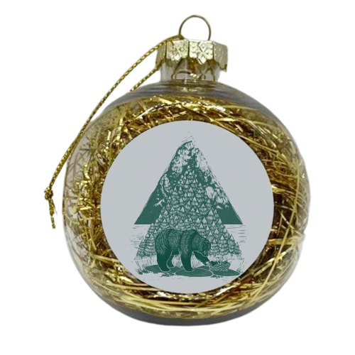 Teddy Bear Picnic - xmas bauble by Louise Hubbard