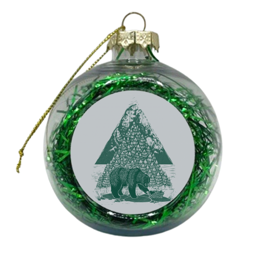 Teddy Bear Picnic - xmas bauble by Louise Hubbard
