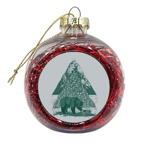 Teddy Bear Picnic - xmas bauble by Louise Hubbard