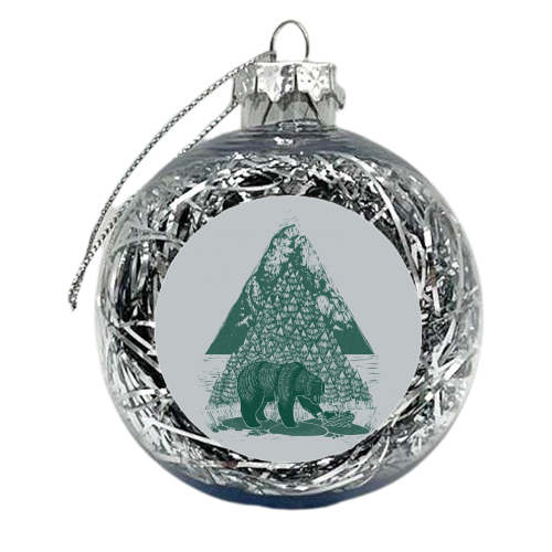Teddy Bear Picnic - xmas bauble by Louise Hubbard