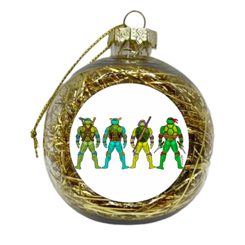 Teenage Mutant Ninja Turtle Butts - xmas bauble by Notsniw Art