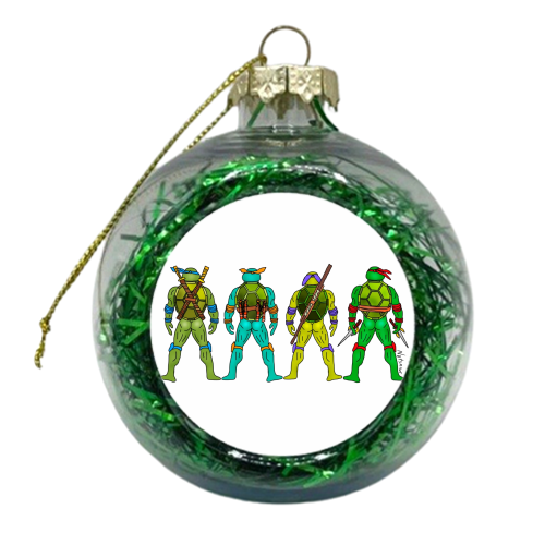 Teenage Mutant Ninja Turtle Butts - xmas bauble by Notsniw Art