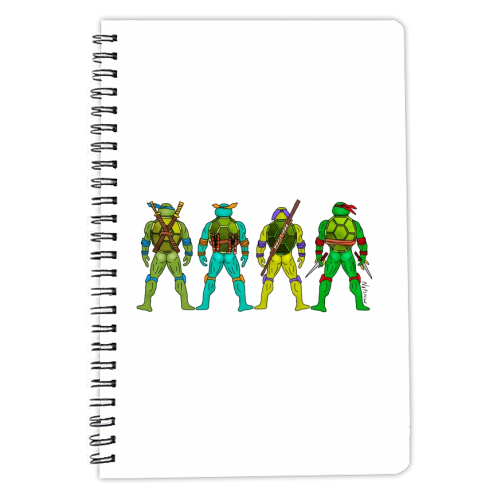 Teenage Mutant Ninja Turtle Butts - personalised A4, A5, A6 notebook by Notsniw Art