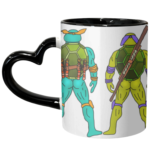 Teenage Mutant Ninja Turtle Butts - unique mug by Notsniw Art