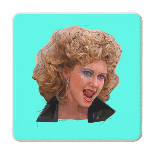 Tell Me About It Sandy - personalised beer coaster by Beverley Rae