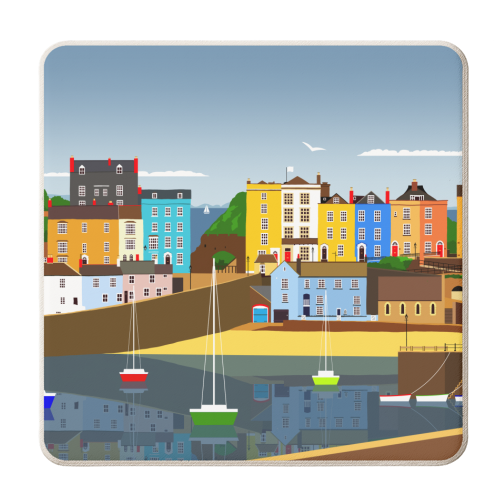Tenby - personalised beer coaster by Richard O'Neill