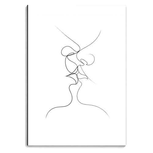 Tender Kiss on White - personalised A4, A5, A6 notebook by Adam Regester