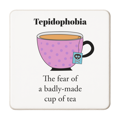 Tepidophobia - personalised beer coaster by Stephanie Komen