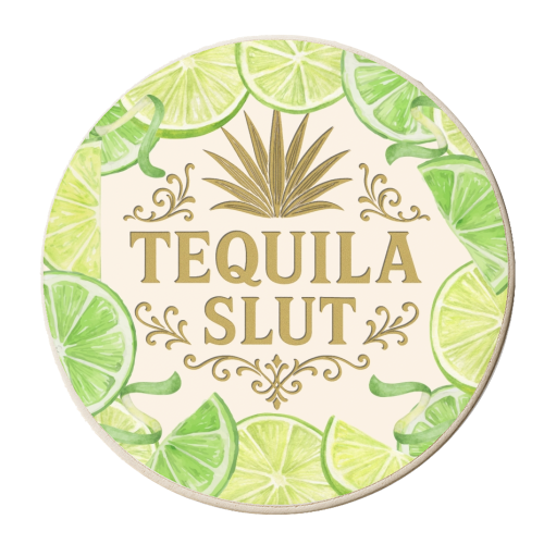 Tequila Slut - personalised beer coaster by Lilly Rose