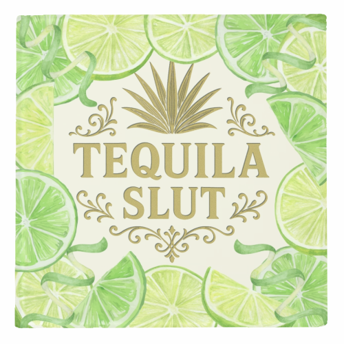 Tequila Slut - personalised beer coaster by Lilly Rose