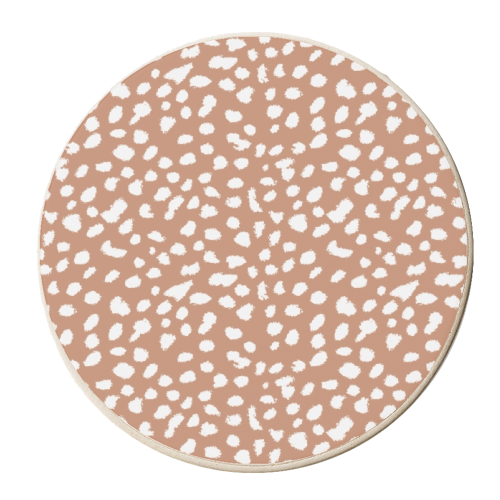 Terracotta Dalmatian Print - personalised beer coaster by The Girl Next Draw