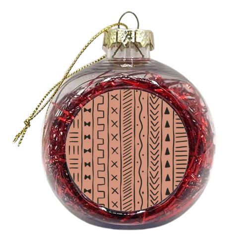 Terracotta Mudcloth - xmas bauble by Alice Palazon