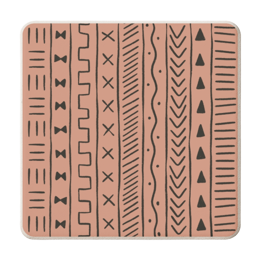 Terracotta Mudcloth - personalised beer coaster by Alice Palazon
