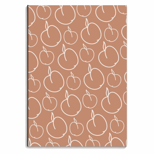 Terracotta Peach Pattern - personalised A4, A5, A6 notebook by The Girl Next Draw