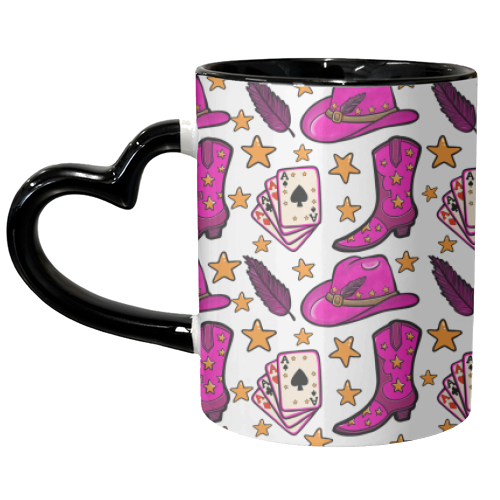 Texas Hold Em Cowgirl Pattern - unique mug by PixieDrew