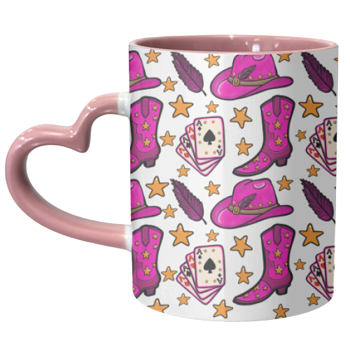 Texas Hold Em Cowgirl Pattern - unique mug by PixieDrew