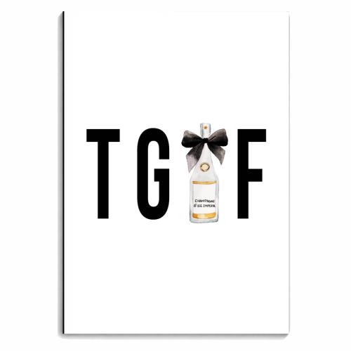 TGIF (Thank God It's Friday) Champagne Bottle - personalised A4, A5, A6 notebook by Toni Scott