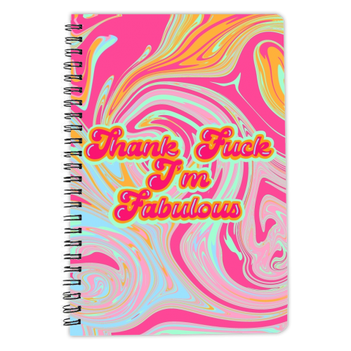 Thank F*** I'm Fabulous - personalised A4, A5, A6 notebook by Wallace Elizabeth