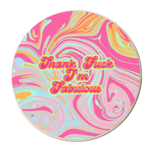 Thank F*** I'm Fabulous - personalised beer coaster by Wallace Elizabeth