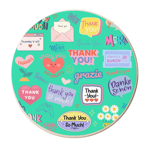 THANK YOU! - personalised beer coaster by Lilly Rose