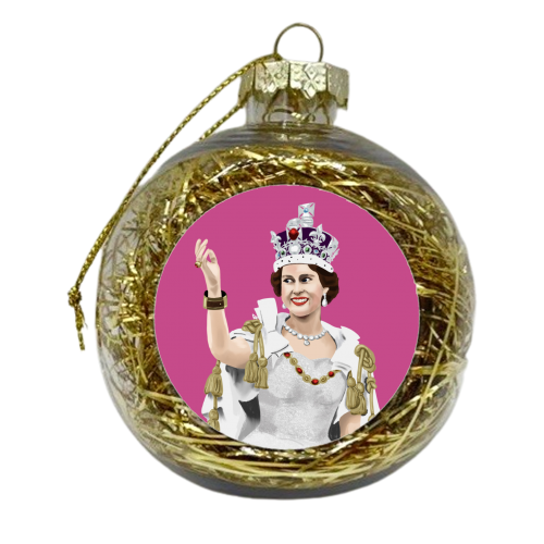 Thank you Queenie - xmas bauble by Sarah Wilkinson