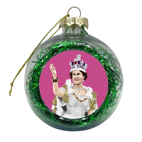 Thank you Queenie - xmas bauble by Sarah Wilkinson