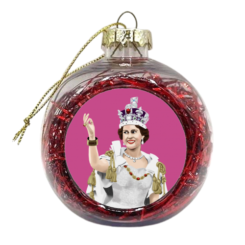 Thank you Queenie - xmas bauble by Sarah Wilkinson