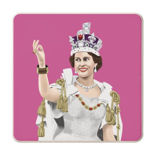 Thank you Queenie - personalised beer coaster by Sarah Wilkinson
